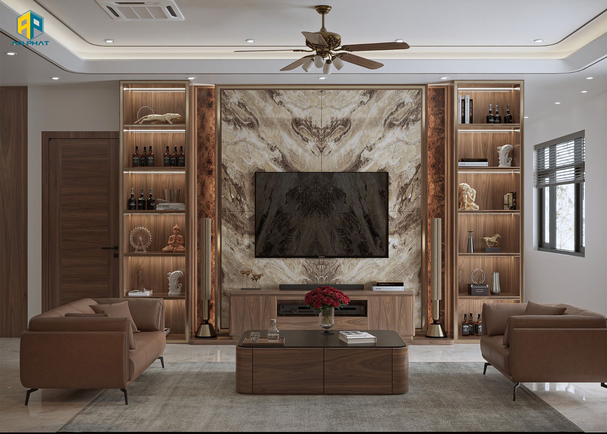 Thiết kế nội thất phòng khách Modern Luxury – Sang trọng & tinh tế